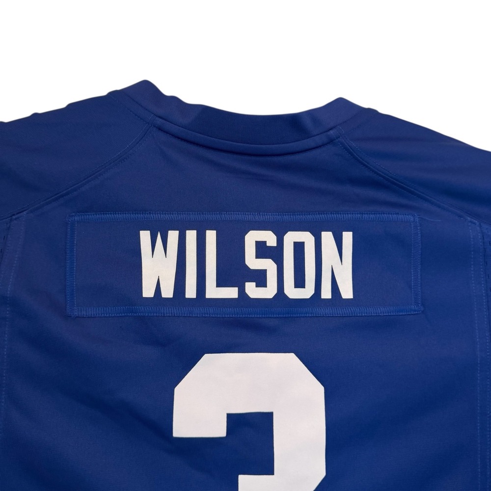 Nike New York Giants Russell Wilson 3 Women Jersey Blue Large NFL Game Day NWOT - Picture 9 of 12